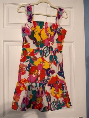 Women’s Floral Sundress in White with Multi-Color Print